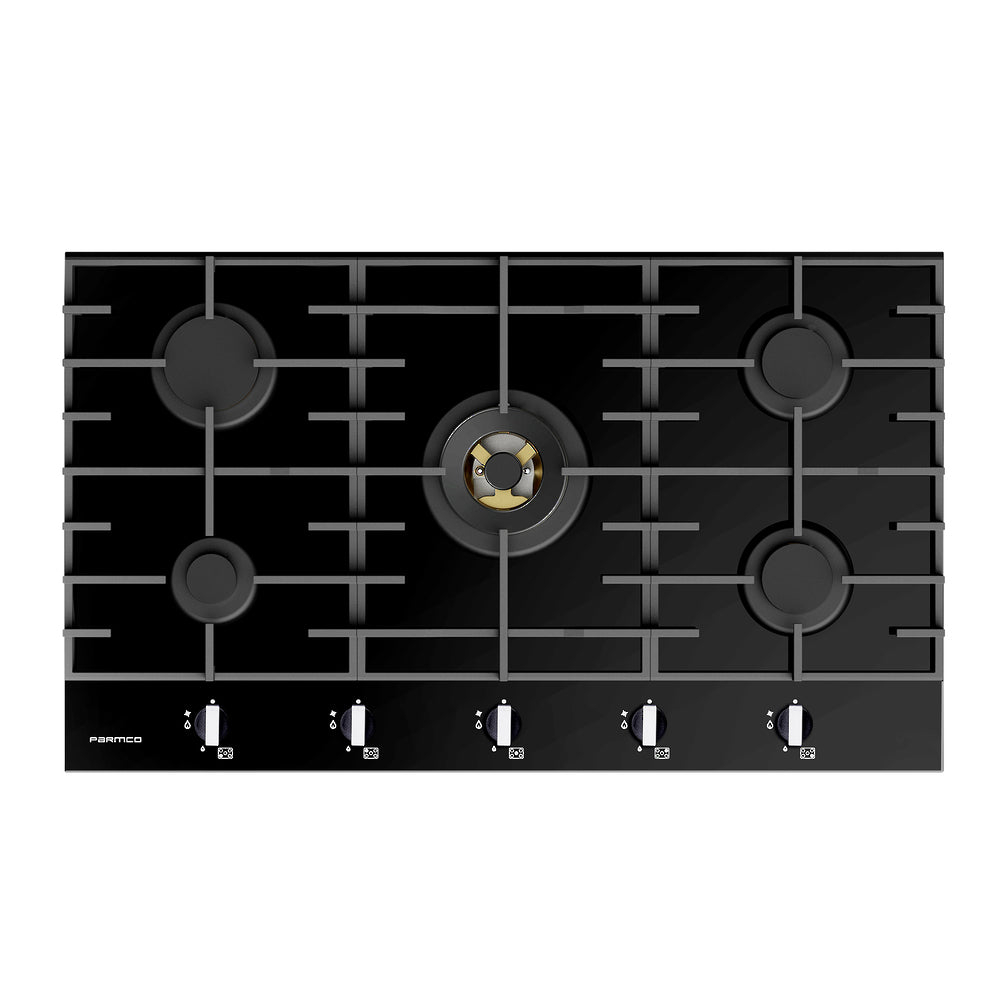 Parmco 900mm Gas Cooktop 4 Burner + Wok HO79GGW5