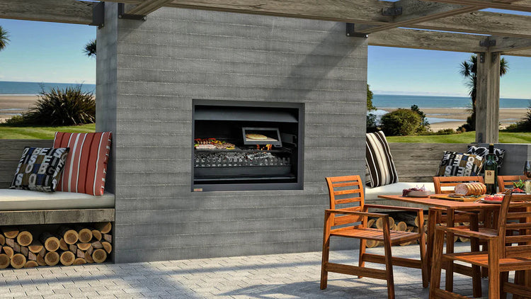 Jetmaster Quadro Outdoor Wood Fire with Pizza Oven NZ for cooking and BBQ