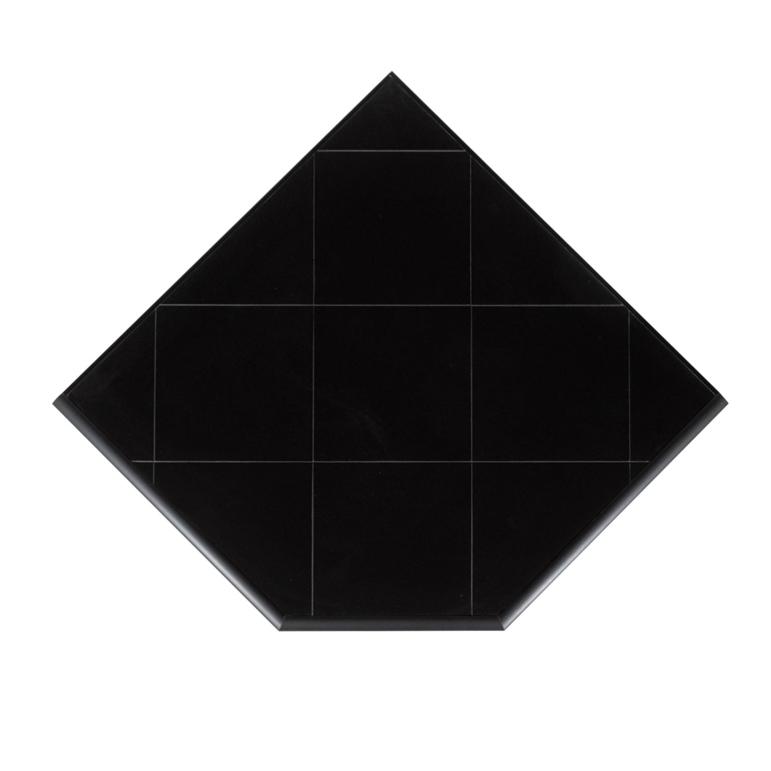 Alloy 1000 Corner Floor Protector with black tile and alloy trim