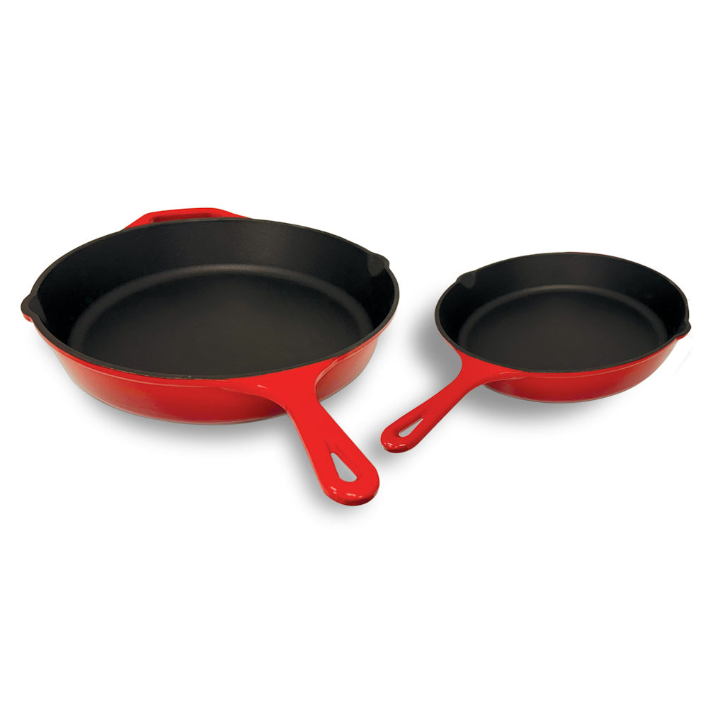 Metro Fire Pit Cast Iron Skillet Set - Enamel