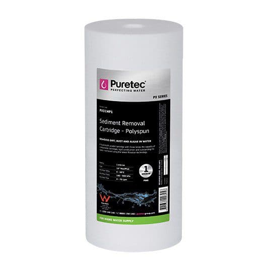 PX01MP1 Puretec Polyspun Sediment Cartridge 10 Inch MP 1 Micron water filter