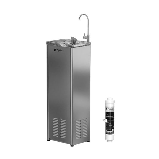 20 Lph, SS, Bubbler & Carafe Filler with External Filter Kit from Puretec NZ