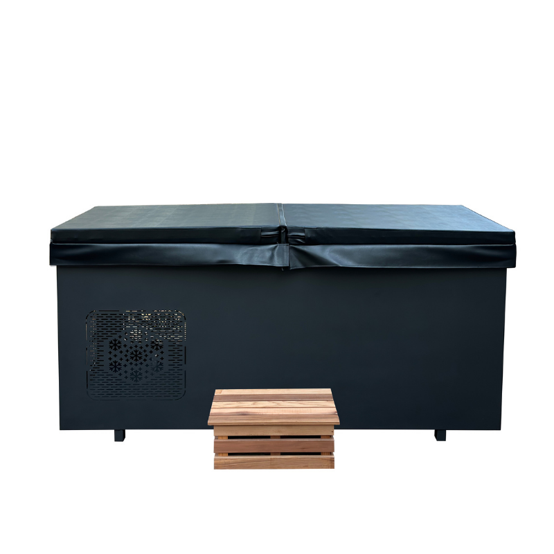 Home and gym 2-in-1 cedar plunge pool for cold and hot therapy