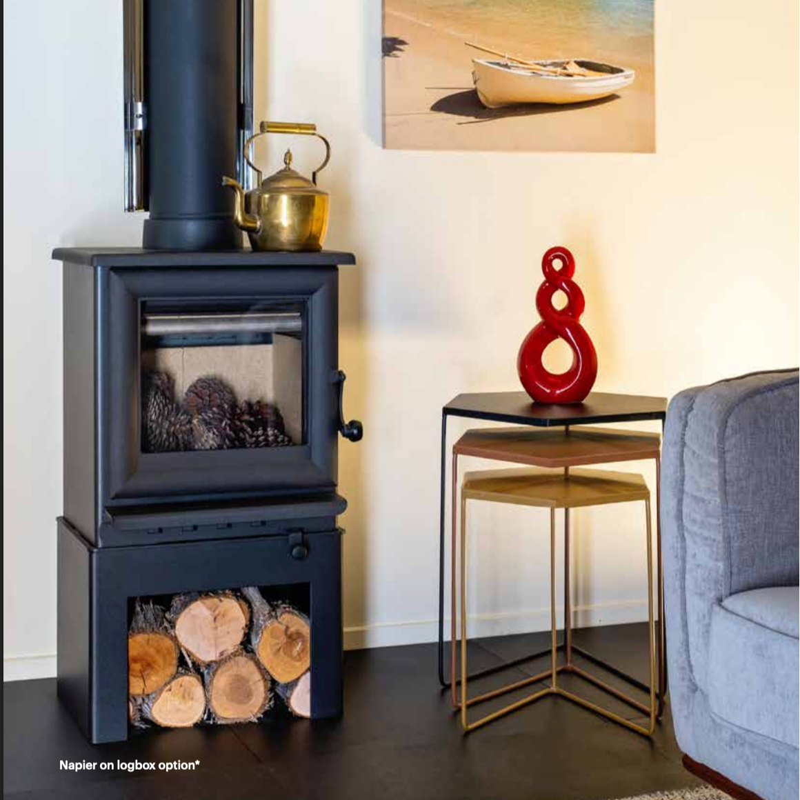 Firenzo Napier Wood Fire AG freestanding wood burner
