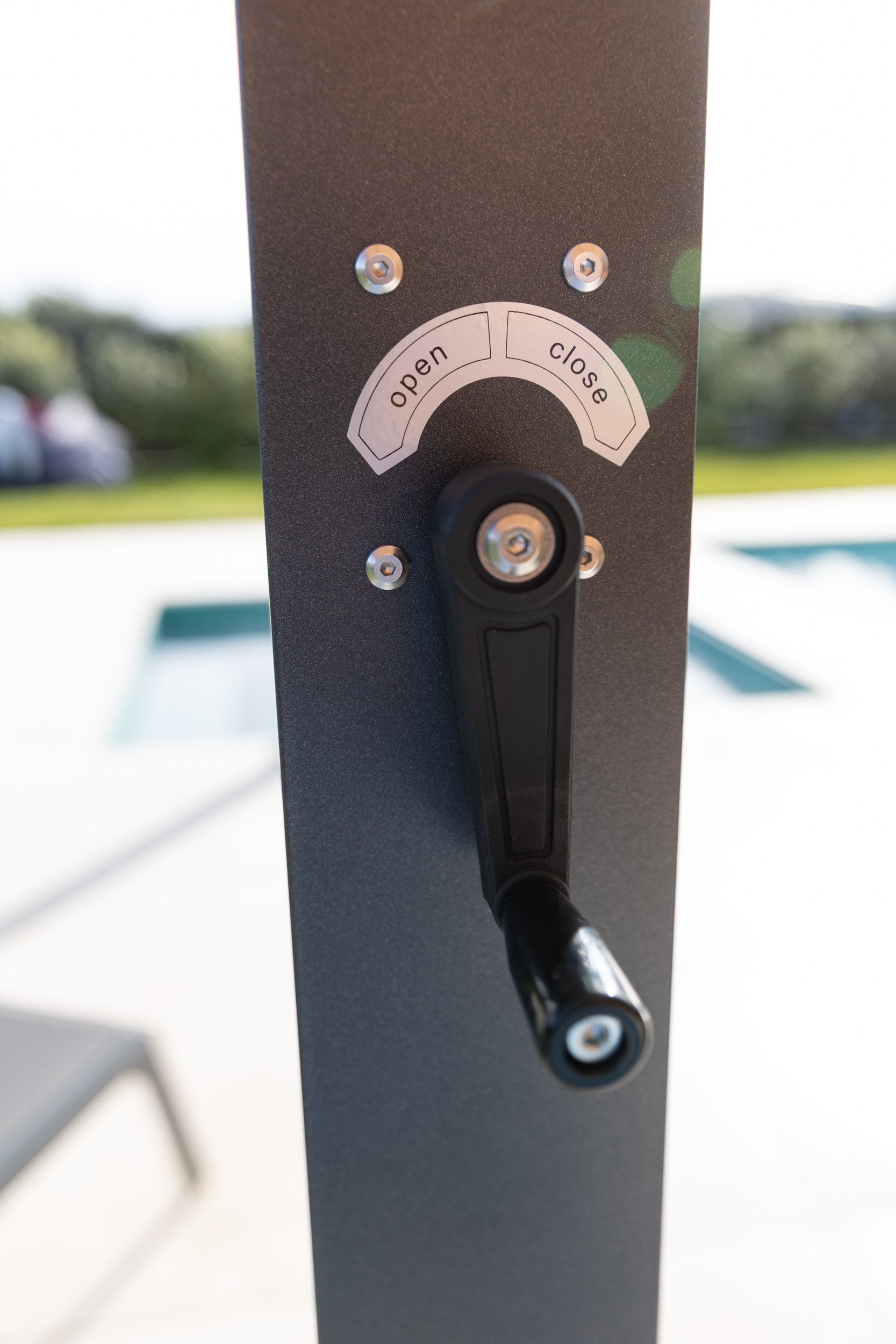 Sereno Outdoor Louvre Roof System Handle NZ