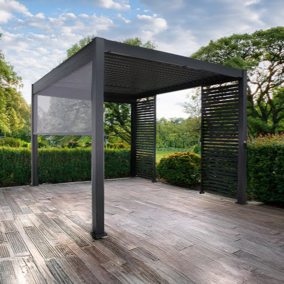 3x3m Sereno Outdoor Louvre Roof with modern architectural design for stylish all-weather patio, deck, and garden living