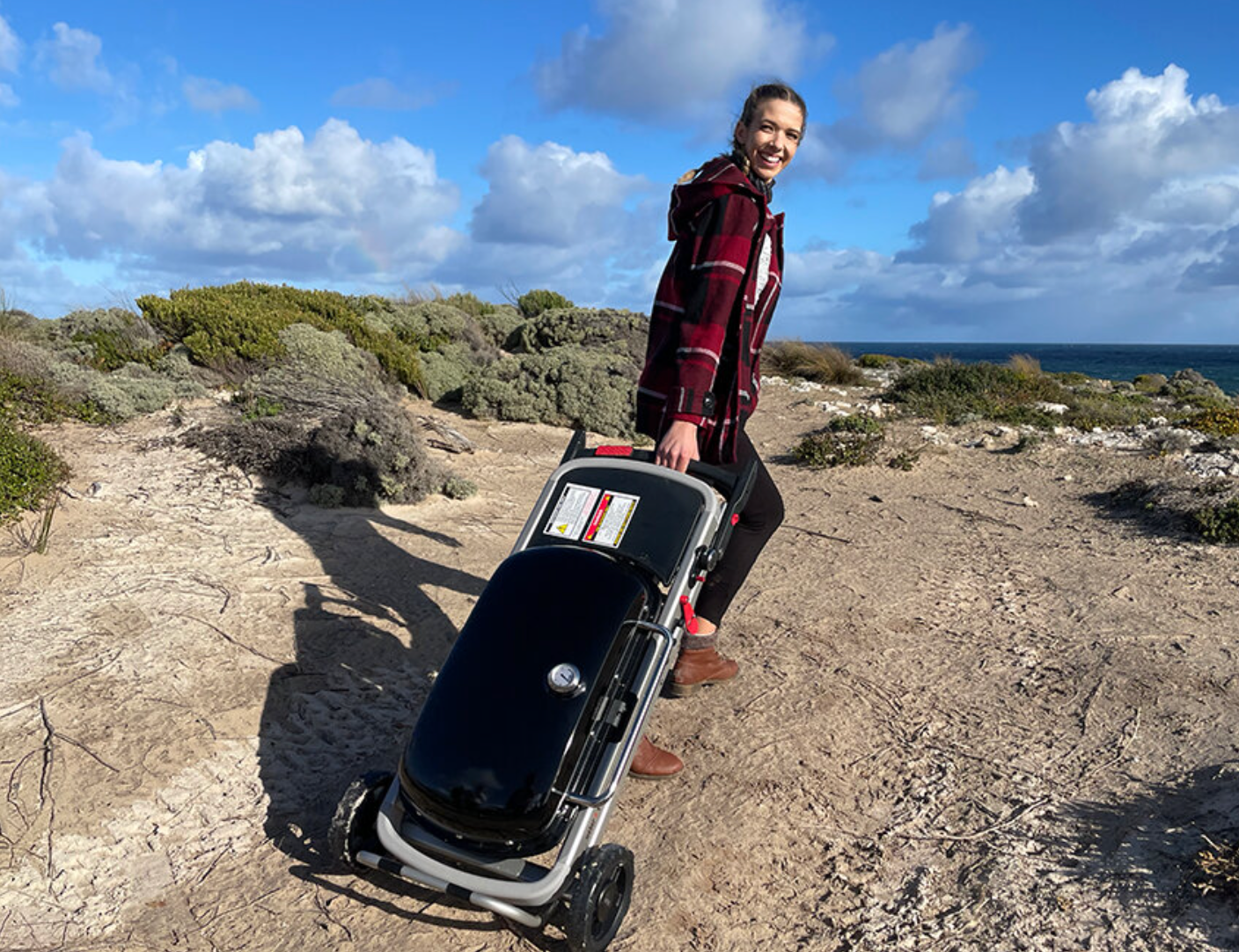 Weber Traveler Black Portable Gas BBQ LPG Turfrey BBQs NZ