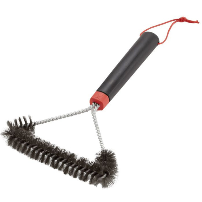 Weber Grill Brush 45cm – three-sided BBQ cleaning brush for Weber grills, removes grease and debris, durable with 2-year warranty