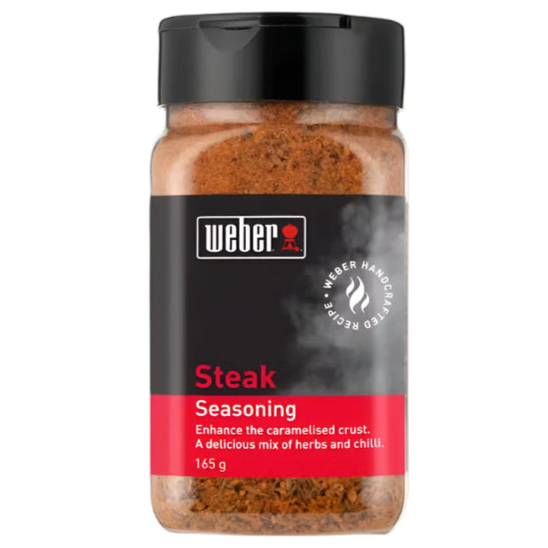 Weber Steak Seasoning jar with herbs and chilli