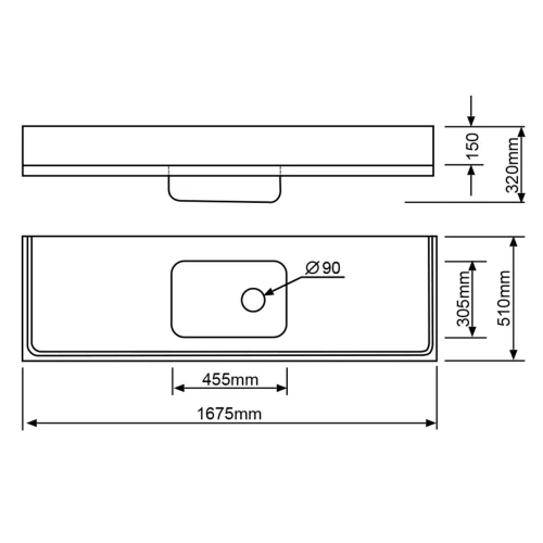 Mercer C4-500 Classicline 500 Series Stainless Steel Sink Bench ...