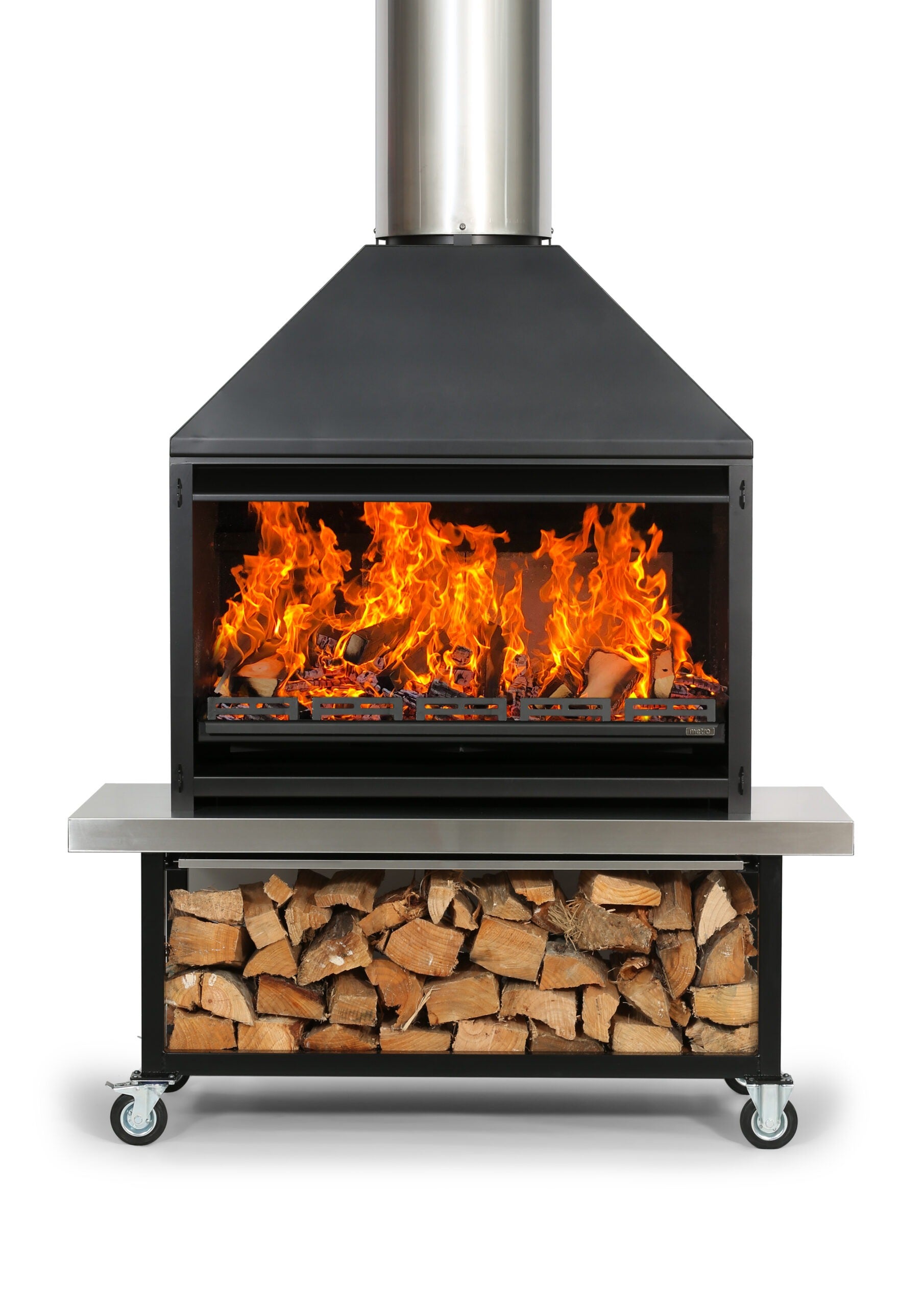 Metro Outdoor 1200 Braai Trolley Base Fire Package