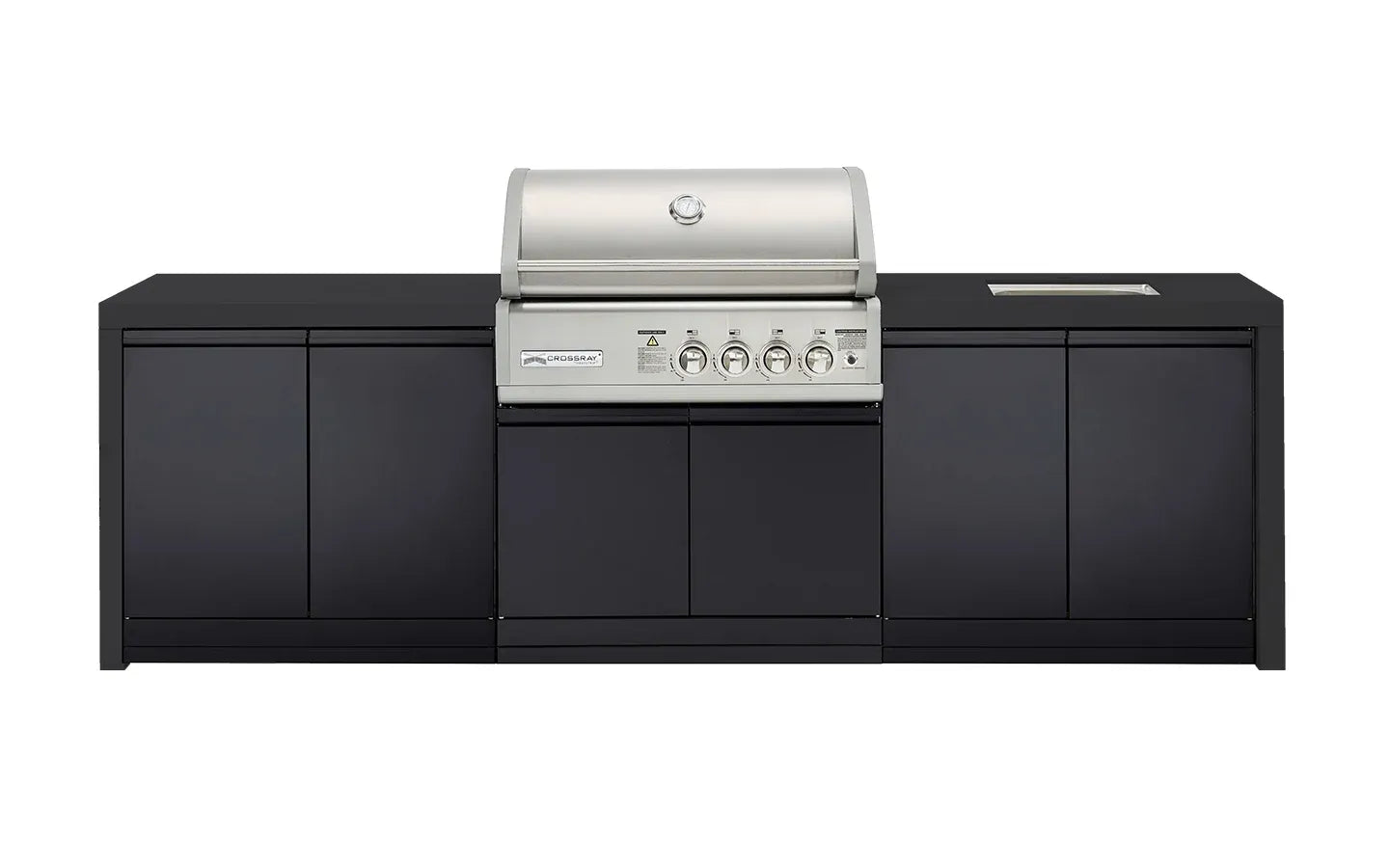 Crossray TC4KB-18 4 Burner Outdoor BBQ Kitchen with Sink