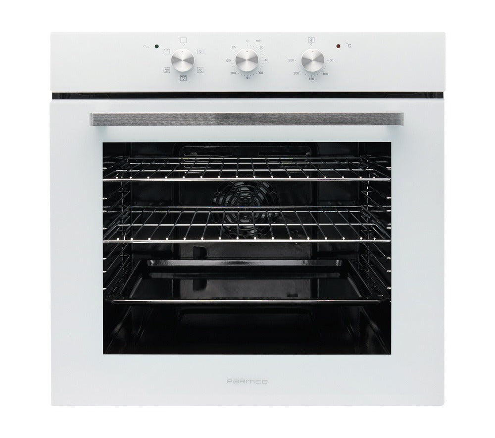 Parmco 600mm 80 Litre, 5 Function, White Oven, Series 1