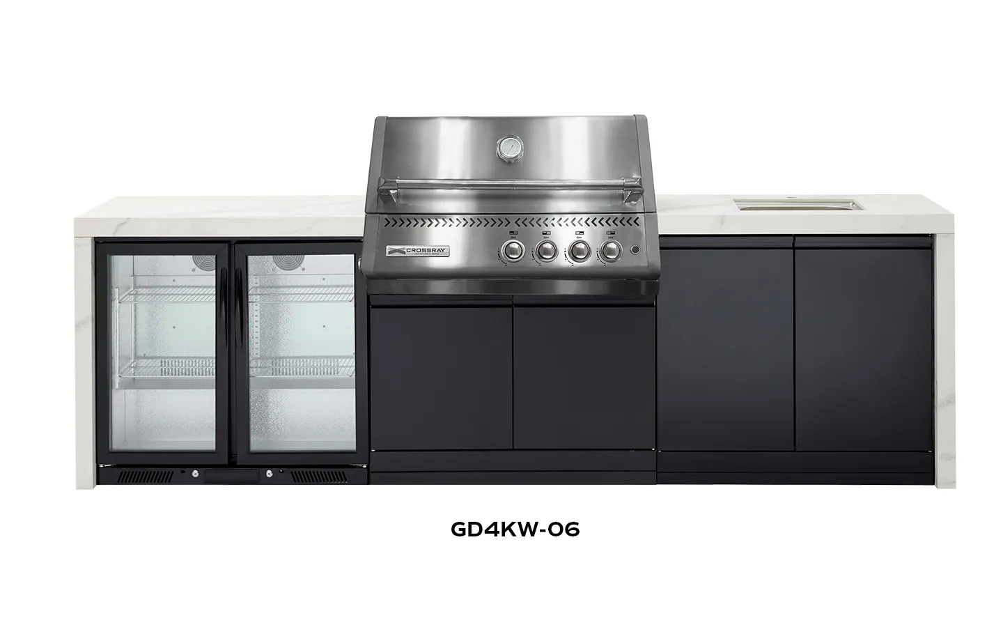 Crossray Xplor Outdoor Kitchen Stainless Steel BBQ White