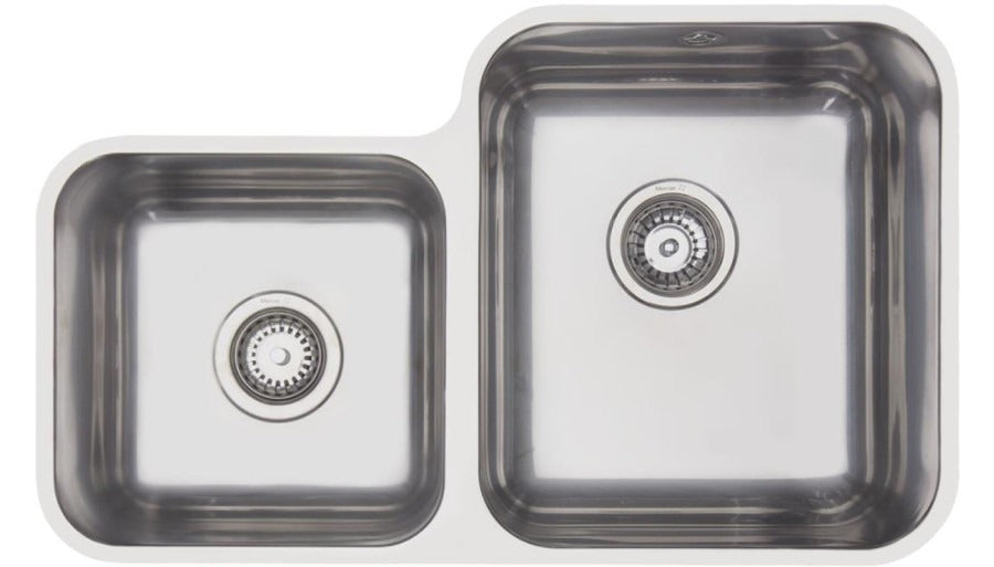 Mercer EC207L Prima 1 & 3/4 Double Bowl, Left Hand Sink