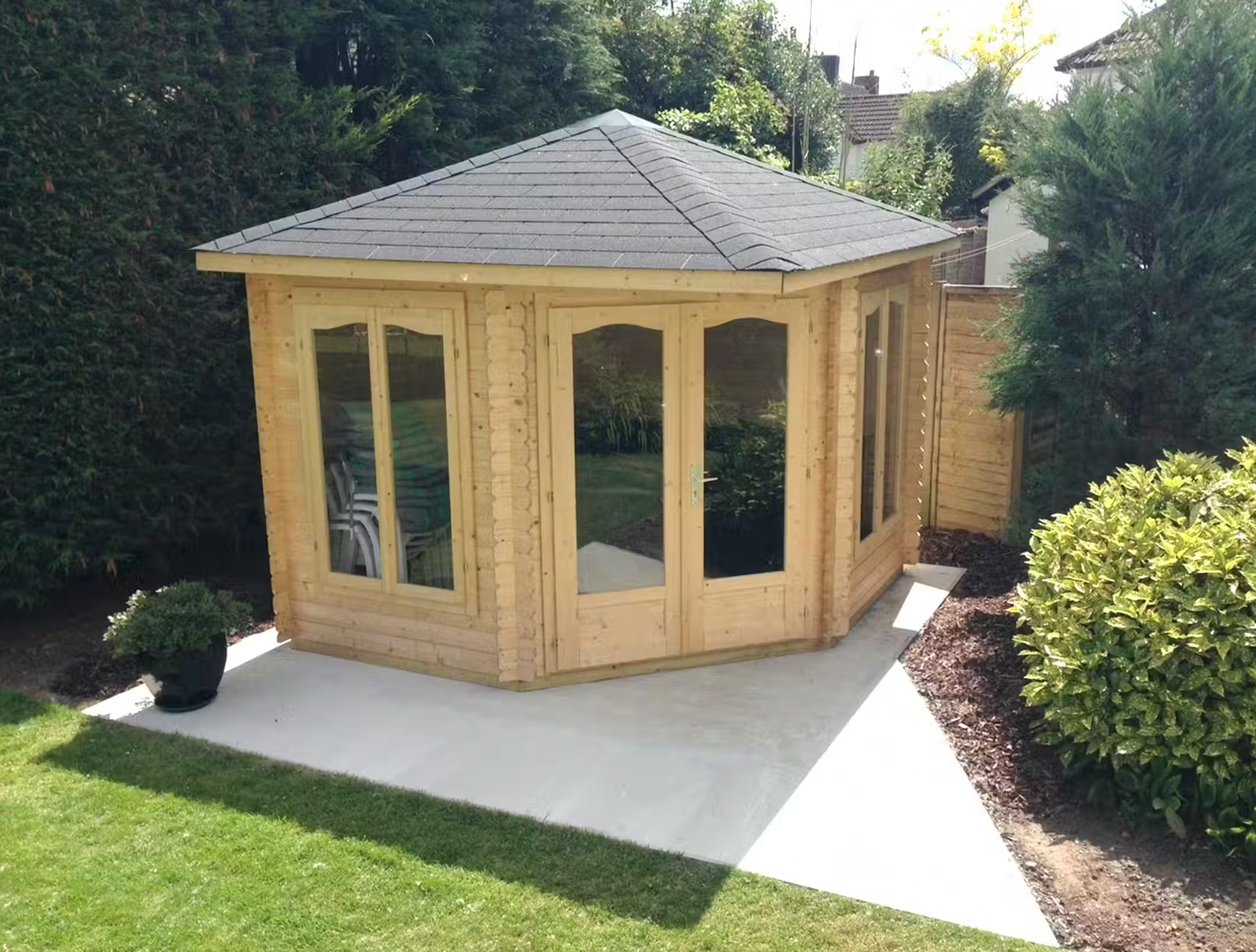 Log Cabin Corner Garden House Melanie 2.8m x 2.8m