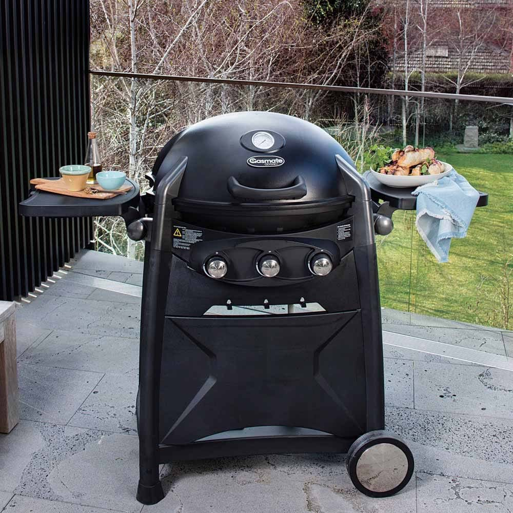 Gasmate Odyssey3T 3 Burner Bbq With Trolley - Black