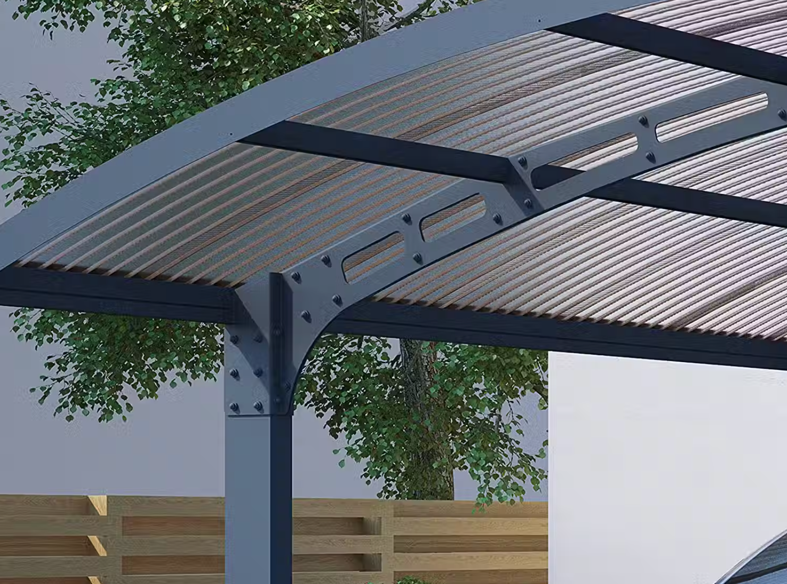 Palram Cantilever Carport Arizona 5000 Wave