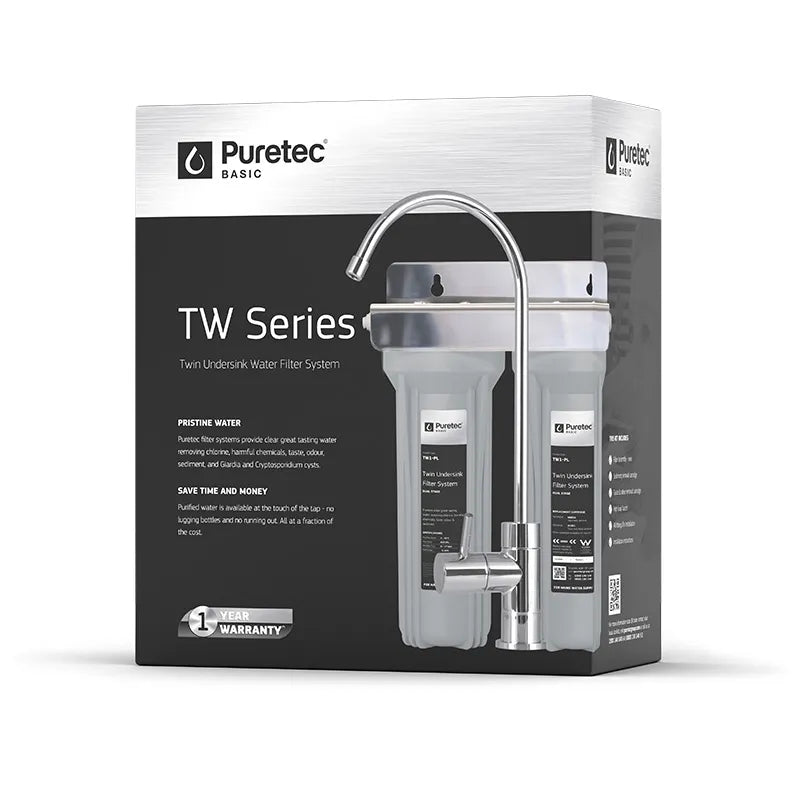 Puretec TW1 Twin Undersink Water Filter System with Tap