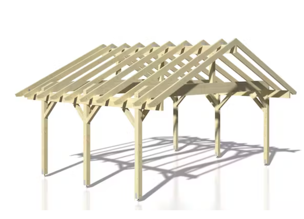 Wooden Carport Robert 5.55m x 5.1m
