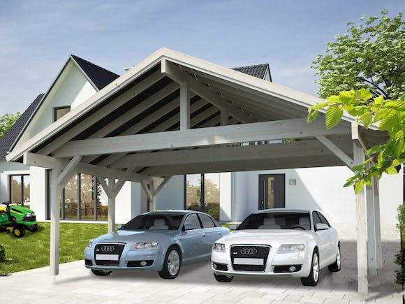 Wooden Carport Robert 5.55m x 5.1m