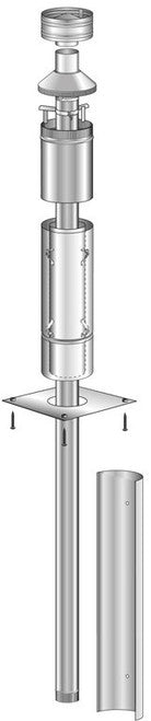 3.6m Stainless Steel Freestanding Flue Kit