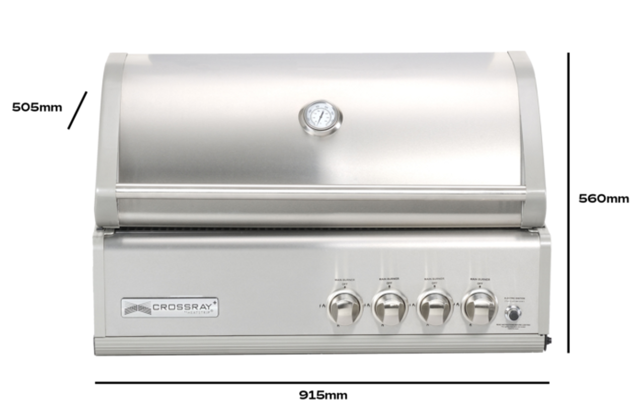 Crossray TC4K10 Outdoor Kitchen with 4 Burner BBQ, Sink & Double Door