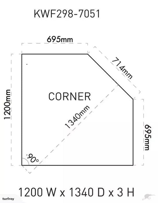 Kent Large Steel Floor Protector - Corner