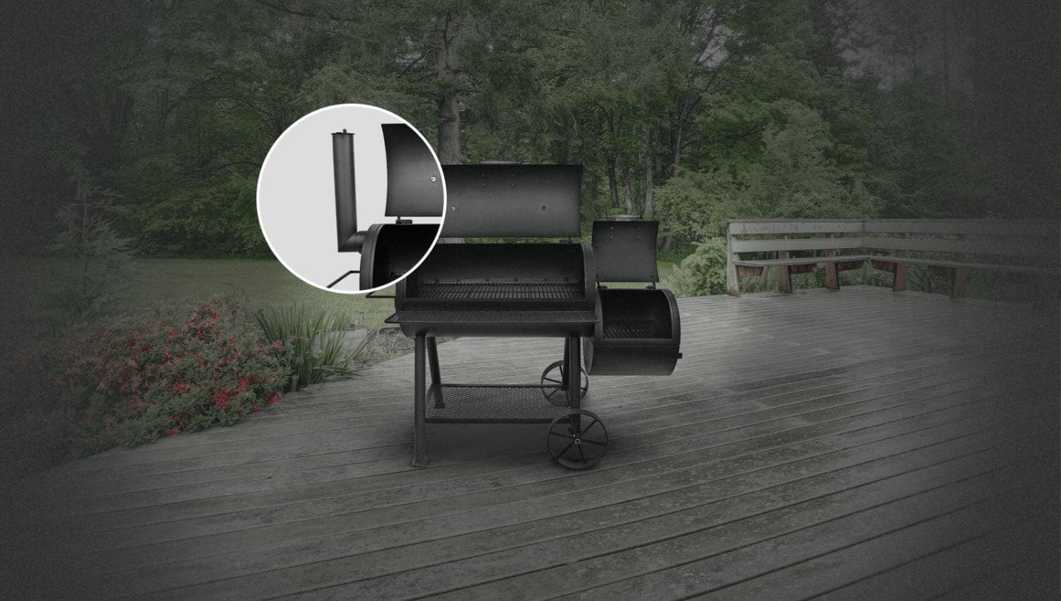Oklahoma Joe's Highland Offset Smoker weber bbqs nz online bbq clearance dealer deals