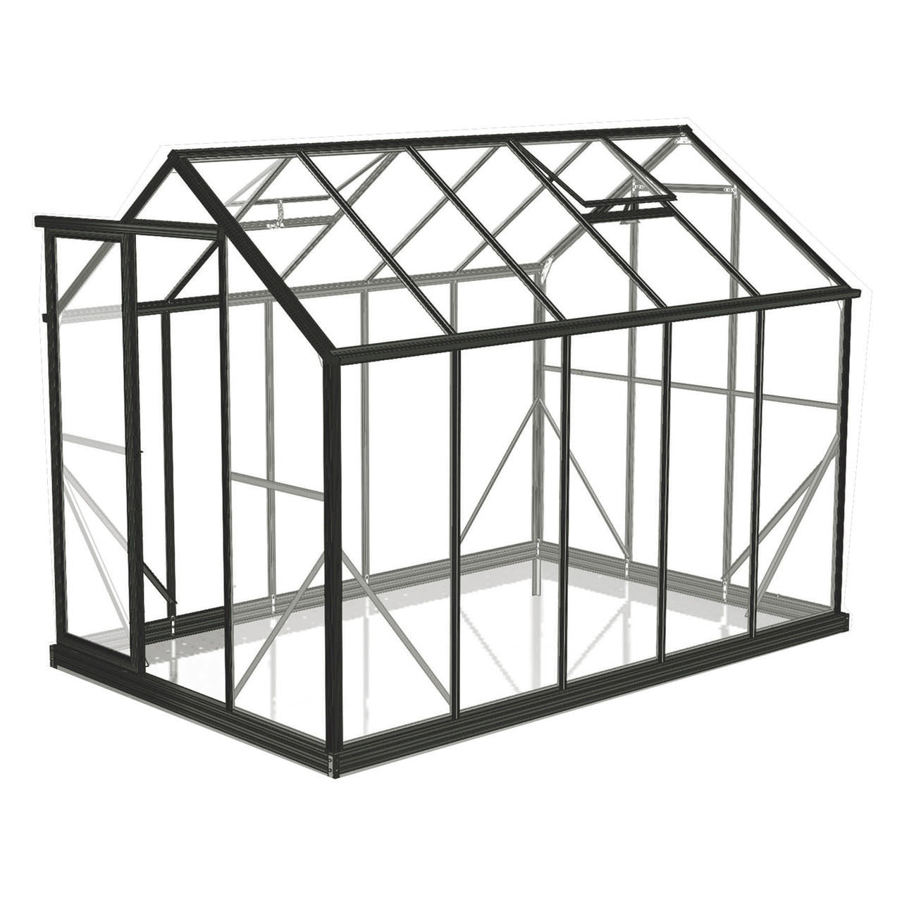 Winter Gardenz 6x10ft (2x3.2m) Glasshouse 4mm Toughened Glass