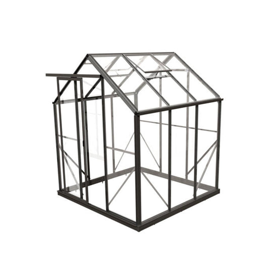 6x6ft (2x2m) Glasshouse with 4mm Toughened Glass