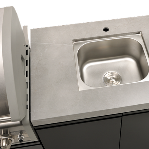 Crossray TC4K08 Outdoor Kitchen with 4 Burner BBQ, Sink & Single Door