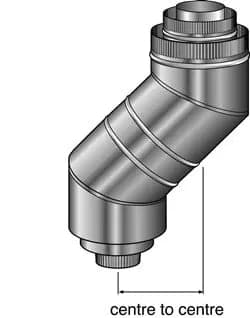 Double Casing Flue Offset for offsetting wood fire flues nz