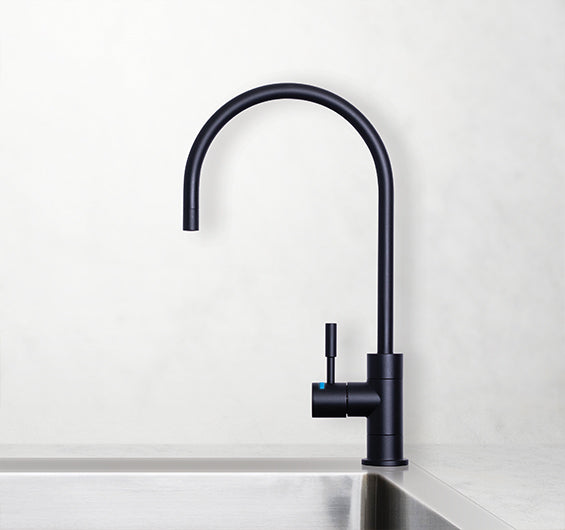 Puretec DFU200 Matte Black Designer Faucet High Loop Gooseneck