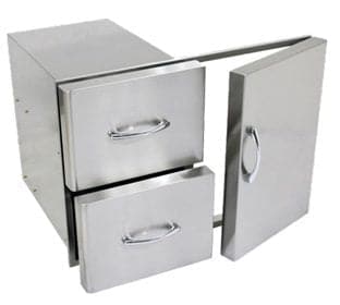 Grandfire Stainless Steel Double Drawer and Single Door GFK3002