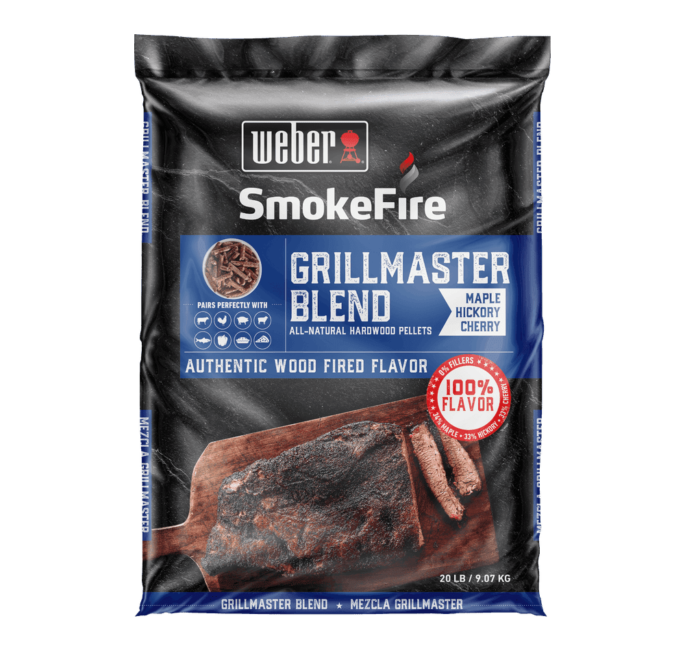 GrillMaster Blend All-Natural Hardwood Pellets for Weber BBQs - 9 kg