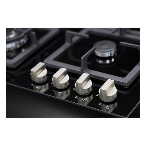 Parmco 600mm Black Glass 3 Gas Burners+Wok Hob HO-7-6G-3GW