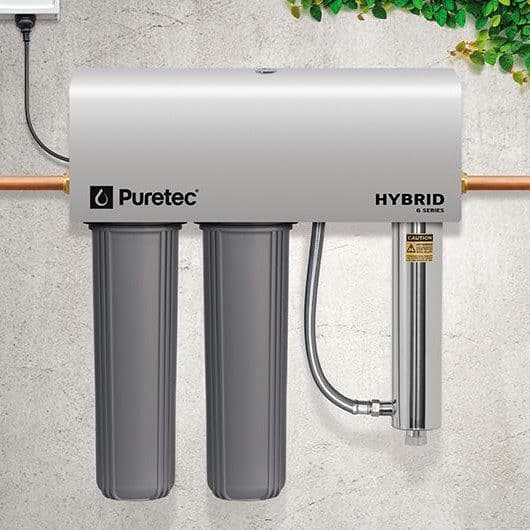 HYBRID-G7 Puretec Dual stage filtration plus UV and weather protection, 130 Lpm, 1" connection.