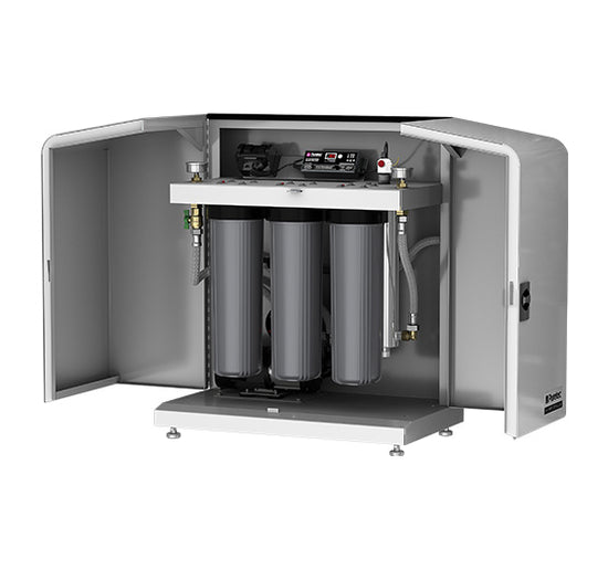 Puretec Hybrid Gull Wing Cabinet, Triple Filter & UV System, Grundfos Pump & Rain/Mains Controller