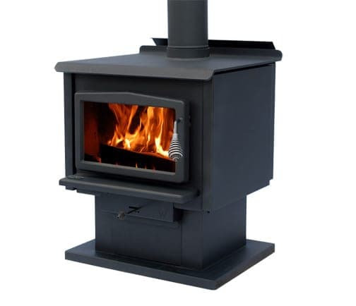 Masport Osburn 1600 Freestanding Radiant wood fire on pedestal with ash pan high quality wood fire nz