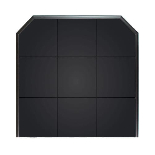 Metro Deep Wall Floor Protector Alloy Hearth for Wood Fires