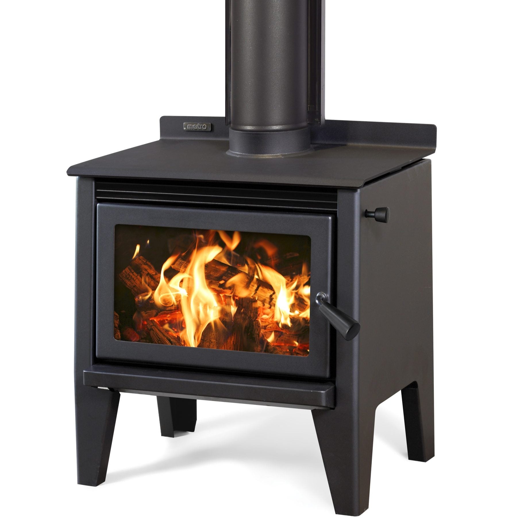 Metro Wee Rad Leg Wood Fire – clean air approved wood burner