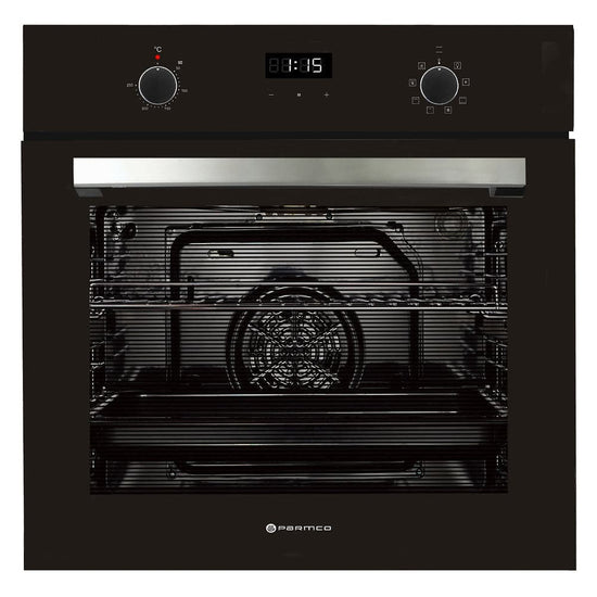 Parmco OX7-4-6B-8-1 600mm 76 Litre Black 8 Function Oven