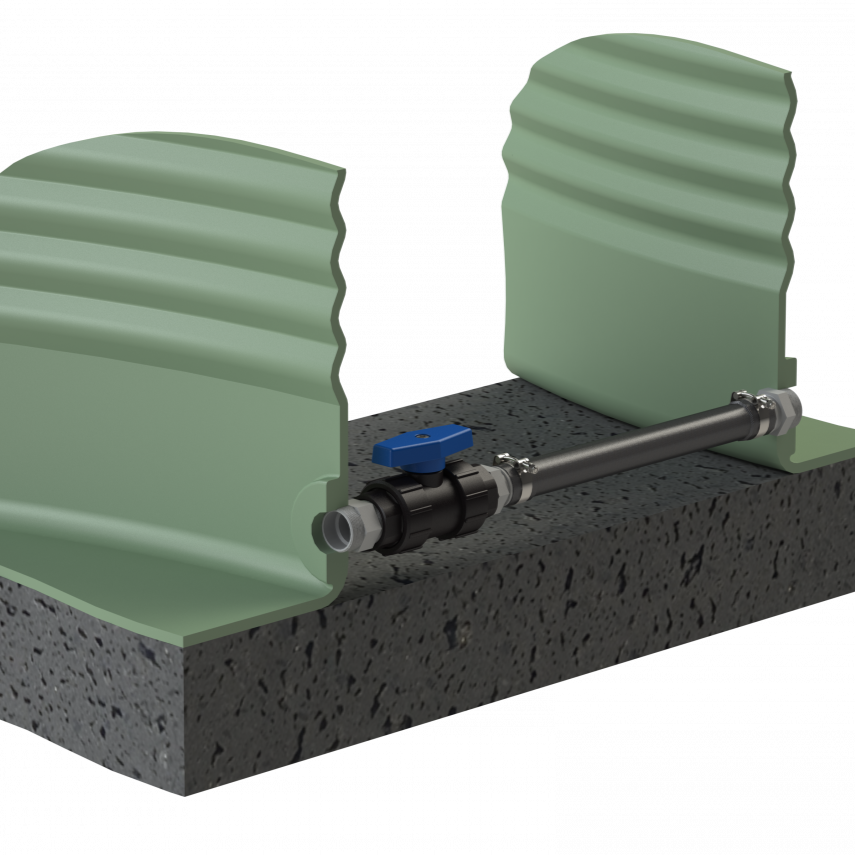 Promax Tank Balance Kit with 50mm fittings and isolating ball valve for connecting two water tanks
