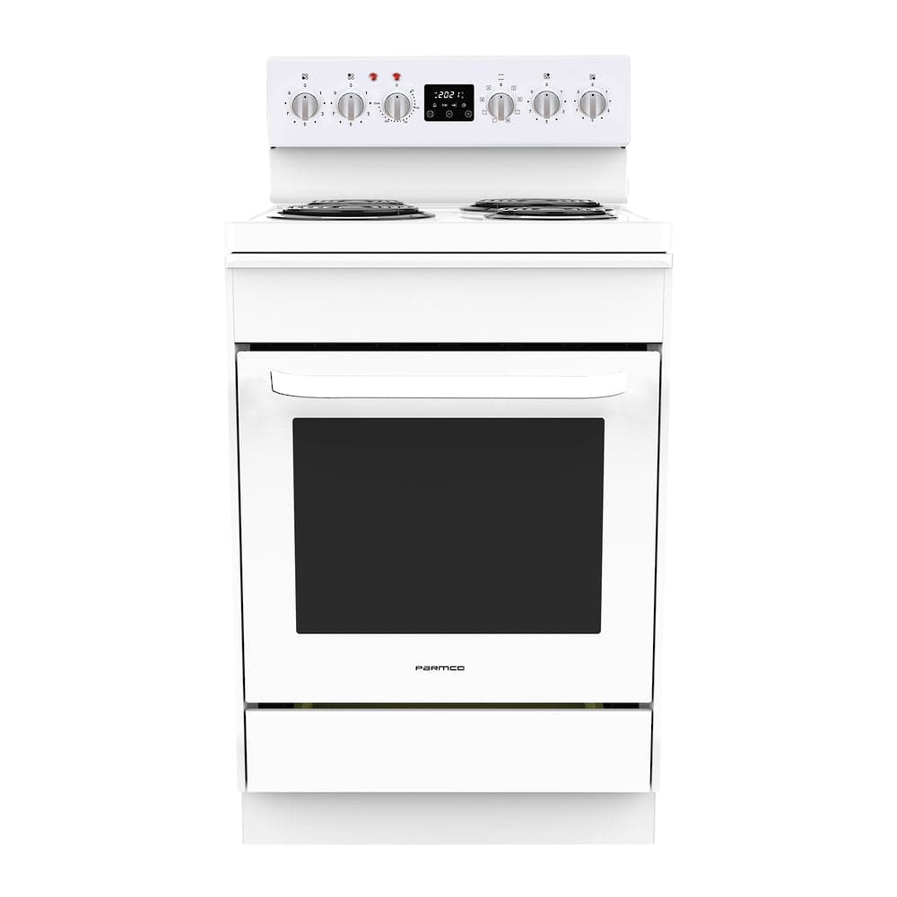 Parmco 600mm White Freestanding 8 Function Stove with Coil Cooktop