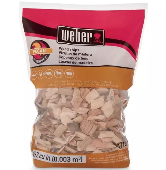 Pecan Wood Chips for Weber BBQs - 900g bag