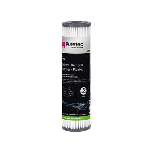 Puretec PL Series Pleated Sediment Cartridges  PL051 5 Micron standard