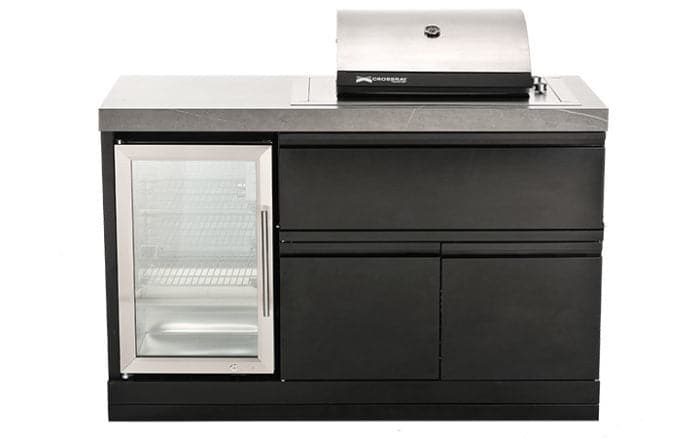 Crossray Compact Electric BBQ Kitchen with Single Door Fridge