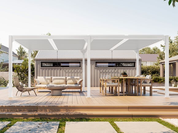 Louvre Roof System 6m x 4m White