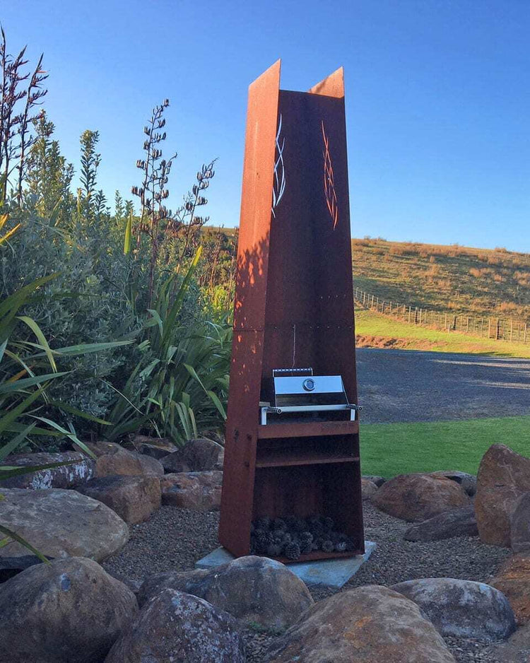 Flare Martello Freestanding Corten Steel Fire Heating Home and Living Home Solutions Home Heating Wood Fires Log Burners woodfires Gas heaters Outdoor heating